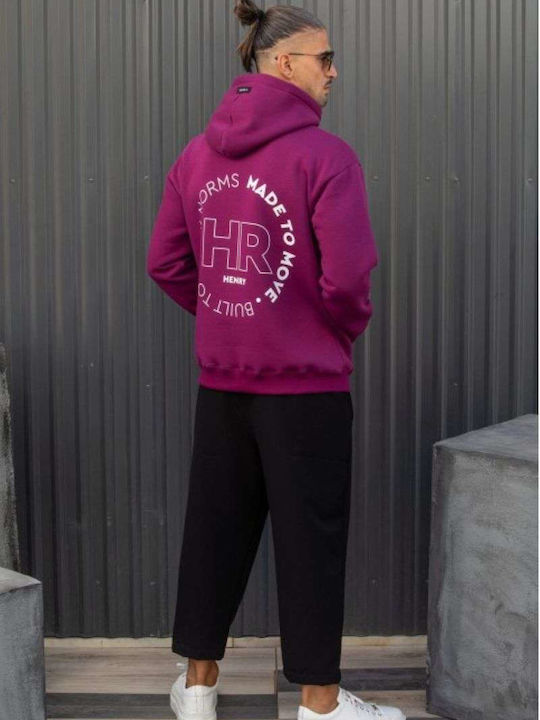 Φούτερ με Κουκούλα Magenta