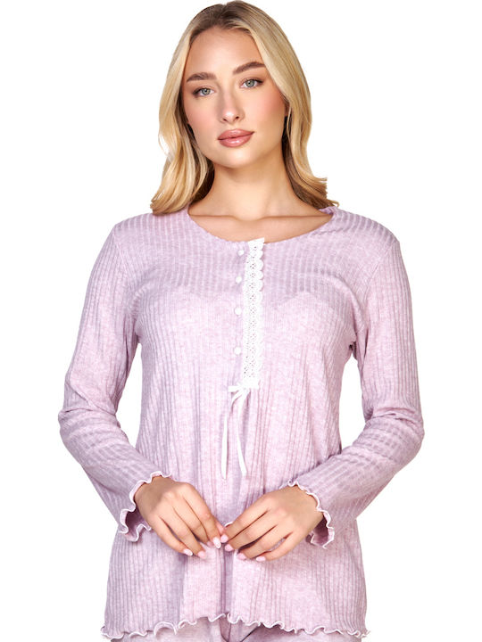 Kare Design Winter Damen Pyjama-Set Pink