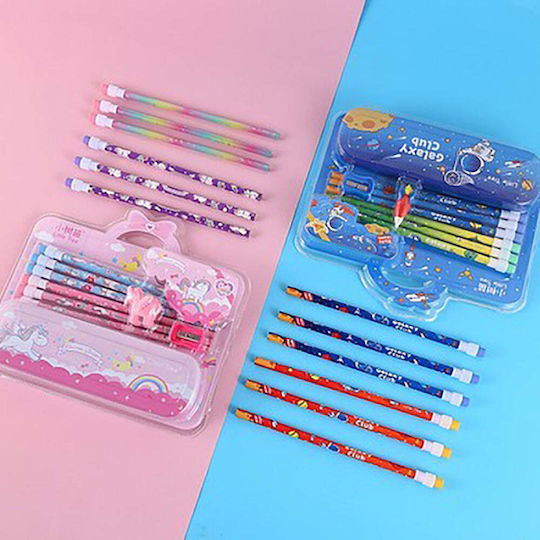 Little Tree Kinder Schreibwarenset mit Bleistift, Spitzer, Radiergummi und Etui 1Stück