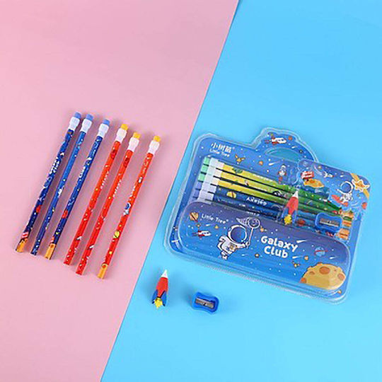 Little Tree Kinder Schreibwarenset mit Bleistift, Spitzer, Radiergummi und Etui 1Stück
