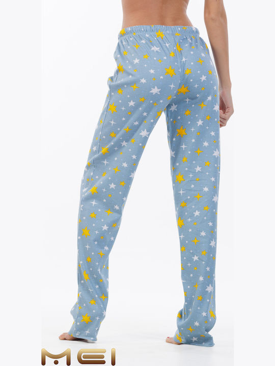 MEI Pantaloni Pijamale pentru Femei Sky Blue