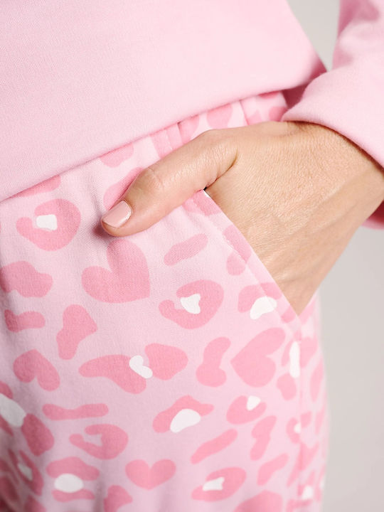 Muydemi Set Pijamale pentru Femei Pink