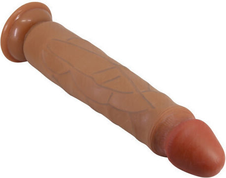 Baile Glass Dildo With Suction Cup Flesh 25cm