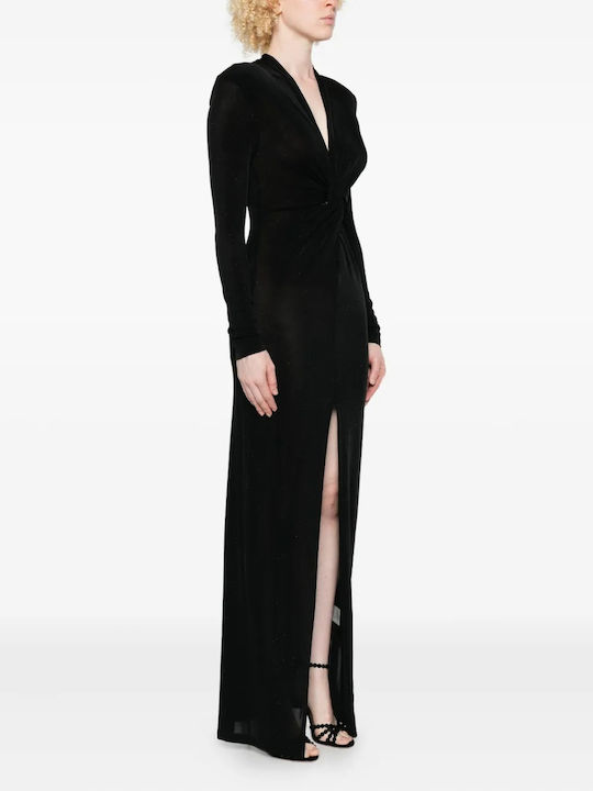 Maxi Dress for Wedding - Christening Velvet Black