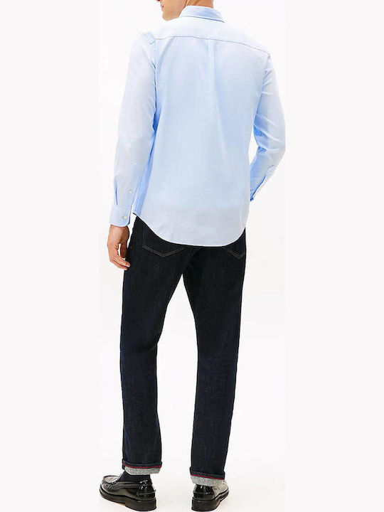Langärmlig Baumwolle Hemd Light Blue