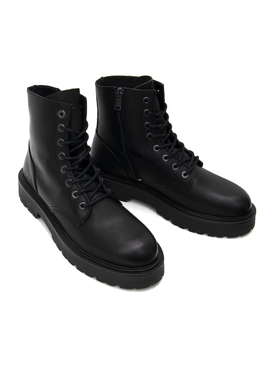 Leather Black Men's Boots