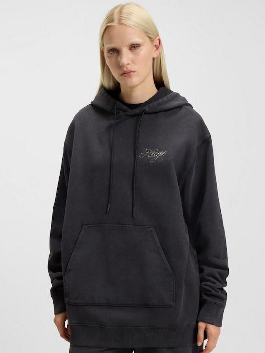 Women's Sweatshirt Hooded Black