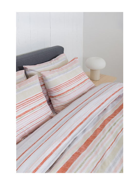 Naf Naf Vinson Red Duvet Cover Set 225x245cm Super King with 2 Pillowcases Summit