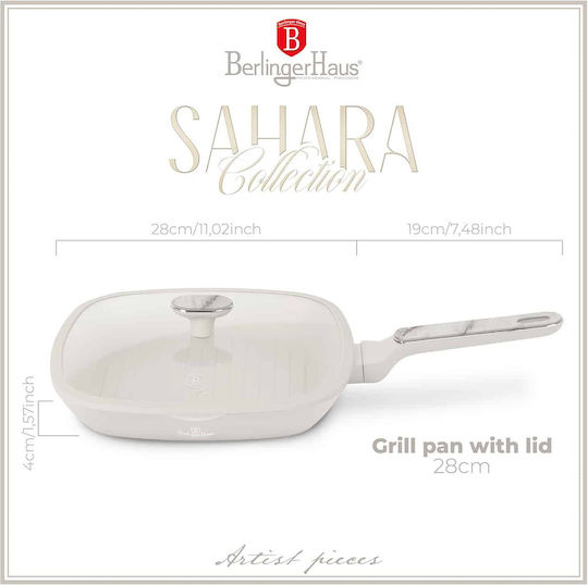 Berlinger Haus Berlinger Haus Aluminum Grill Pan with Lid and Stone Interior Coating 28cm