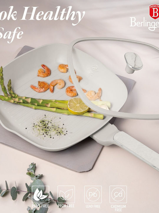 Berlinger Haus Berlinger Haus Aluminum Grill Pan with Lid and Stone Interior Coating 28cm
