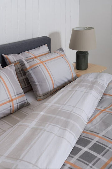 Naf Naf Duvet Cover Set Single with Pillowcase 165x245 Summit Andes Orange