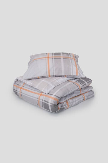 Naf Naf Duvet Cover Set Single with Pillowcase 165x245 Summit Andes Orange