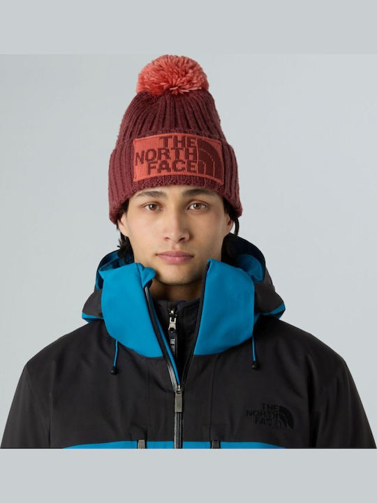 Beanie Unisex Σκούφος Πλεκτός σε Κόκκινο χρώμα
