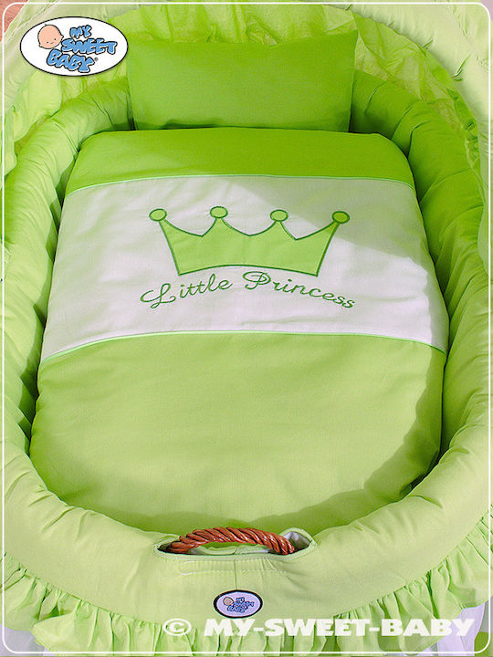 My Sweet Baby Coș de Moș cuțit din lemn cu suport Verde
