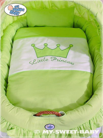 My Sweet Baby Coș de Moș cuțit din lemn cu suport Verde