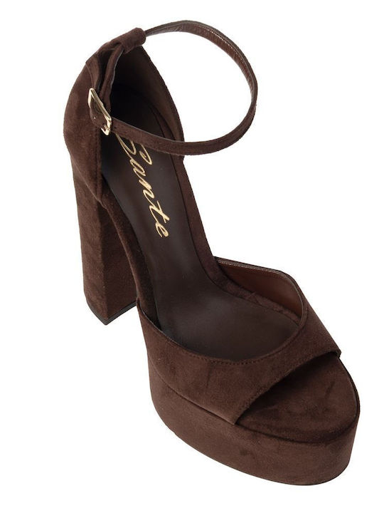 Suede Sandals Brown