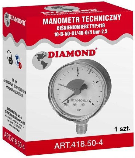 Diamond ART.418.63-2,5. Калъф с манометър