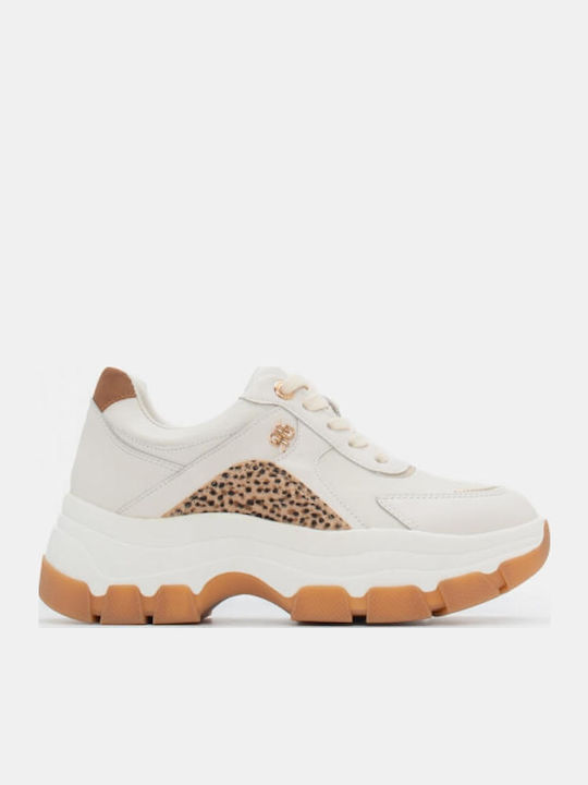 Γυναικεία Flatforms Sneakers Μπεζ