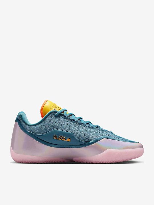 LeBron 23 Low Basketball Shoes Smokey Blue / Lightning / Total Orange / Multicolor