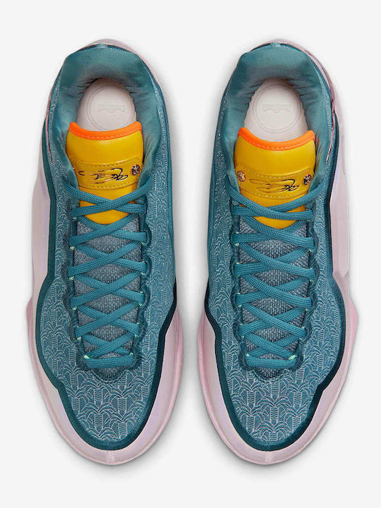 LeBron 23 Low Basketball Shoes Smokey Blue / Lightning / Total Orange / Multicolor