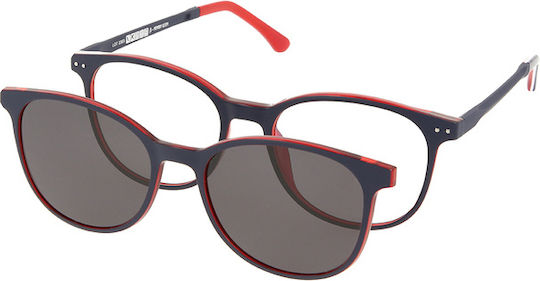 Solano Cl 90180c Herren Brillengestell Polarisiert Clip-On Kunststoff Blau 52 Mm