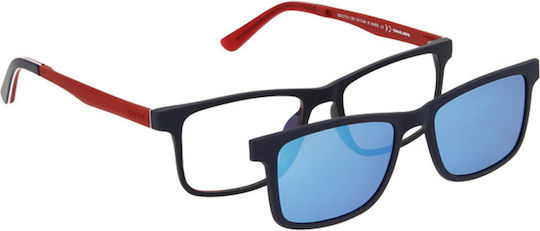 Solano Cl 50046b Boys' Eyeglass Frame Polarized Clip-on Plastic Blue 48 Mm