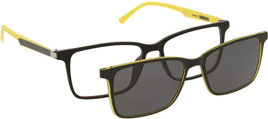 Rame ochelari pentru bărbați Solano Cl 90212d Prindere din plastic negru 55 mm