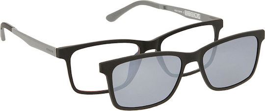 Solano Cl 90193a Herren Brillengestell Polarisiert Clip-On Kunststoff Schwarz 52 Mm