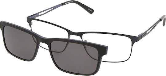 Rame ochelari pentru bărbați Solano Cl 10172d Prindere metalică cu Culoare Albastru 56 mm
