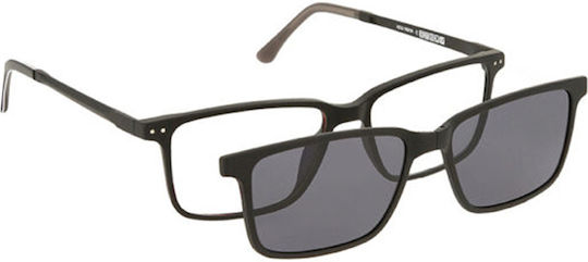 Solano Cl 90211a Herren Brillengestell Polarisiert Clip-On Kunststoff Schwarz 55 Mm