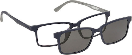 Solano Cl 90194b Men's Eyeglass Frame Polarized Clip-on Plastic Black 52 Mm