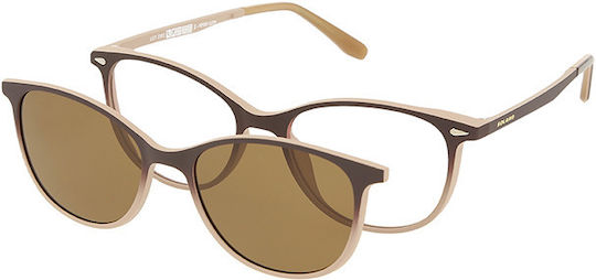 Solano Cl 90184a Ochelari de Vedere Femei Cu Polarizare Prindere Din Plastic Maro 51 Mm