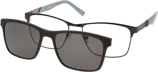Rame ochelari pentru bărbați Solano Cl 10174d Prindere Metalice Culoare Negru 56 mm
