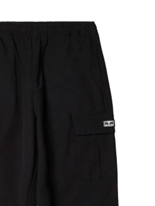 Easy Ripstop Trousers Cargo in Relaxed Fit Black