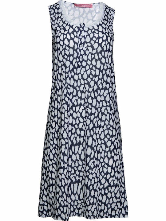 Pink Label Summer Cotton Women's Nightgown Leopard Pink Label Summer Cotton Women's Nightgown Leopard