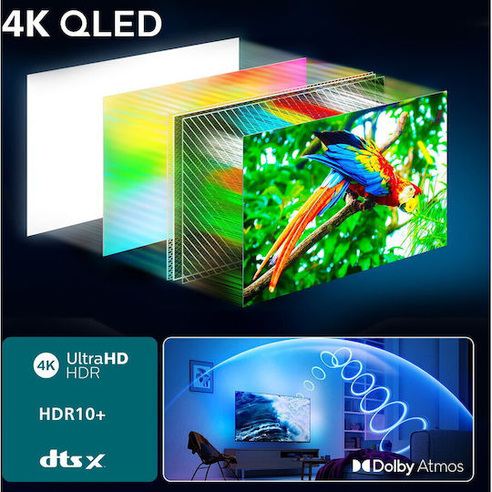 Philips Smart Τηλεόραση 50" 4K UHD QLED PUS8510 HDR (2025) 50PUS8510/12