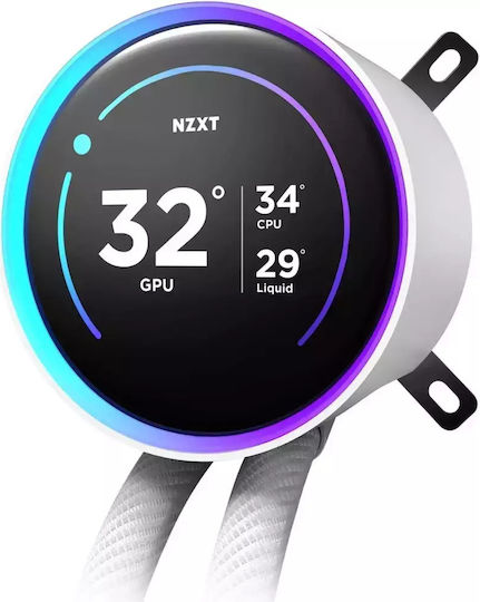 NZXT Kraken Elite 280 v2 Water Cooling AIO CPU With 2 Fans 140mm And RGB Lighting White