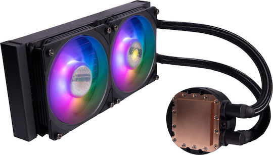 CoolerMaster Masterliquid PL240 Flux Υδρόψυξη AIO CPU με 2 Ανεμιστήρες 120mm και ARGB Φωτισμό