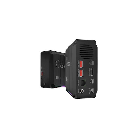 Western Digital WD_BLACK D50 Thunderbolt 3 Docking Station with DisplayPort 4K PowerDelivery Ethernet and Connection for 2 Monitors Black