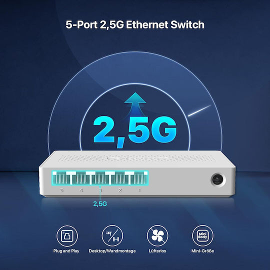 Tenda SE105 Unmanaged L2 Switch με 5 Θύρες Ethernet