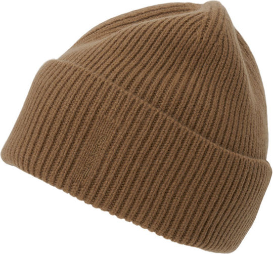Beanie Γυναικείος Σκούφος Πλεκτός σε Καφέ χρώμα