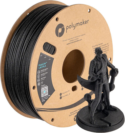 Polymaker 3D Printer Filament 1.75mm Μαύρο 0.8kg