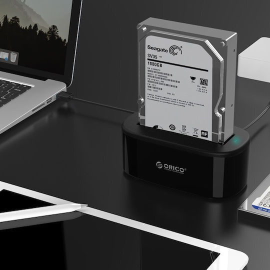 Orico 6218us3 Докинг станция за 2.5"/3.5" HDD SSD твърди дискове до 8TB USB 3.0 Type B черна