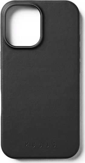 Mujjo Back Cover Leather Black (iPhone 16)
