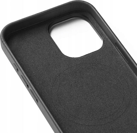 Mujjo Back Cover Leather Black (iPhone 16)