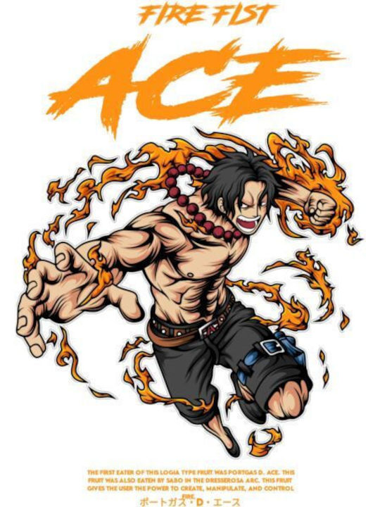 Pop Culture One Piece Ace T-shirt Βαμβακερό Ace Pop Culture One Piece Ace T-shirt Βαμβακερό Ace