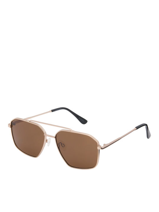 Jack & Jones Jacryder Unisex Γυαλιά Ηλίου με Καφέ Σκελετό και Καφέ Φακό 12184899