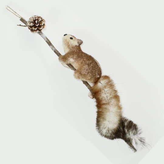 Due esse Christmas Squirrel Branch Hanging 12cm