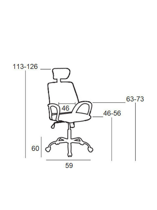 Zita Plus A9945 Executive Chair with Adjustable Arms Black
