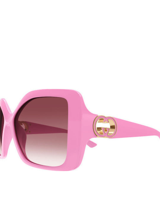 Gucci Women's Sunglasses with Pink Plastic Frame and Purple Gradient Lens GG2015S 005